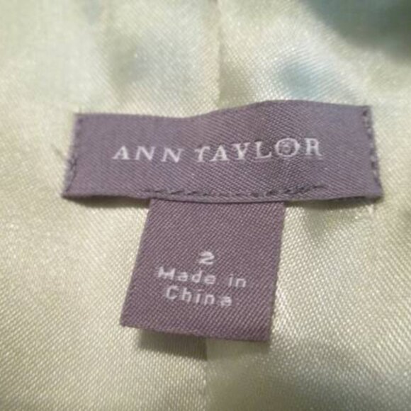 Ann Taylor Size 2 Summery Green Silk Spaghetti Strap Dress - Picture 4 of 6
